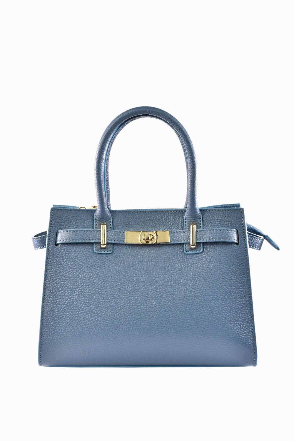 Grace Bag in Sugar Paper Togo Leather-Blue Hand Home