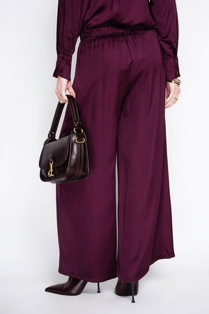 Satin trousers 2577-Blue Hand Home