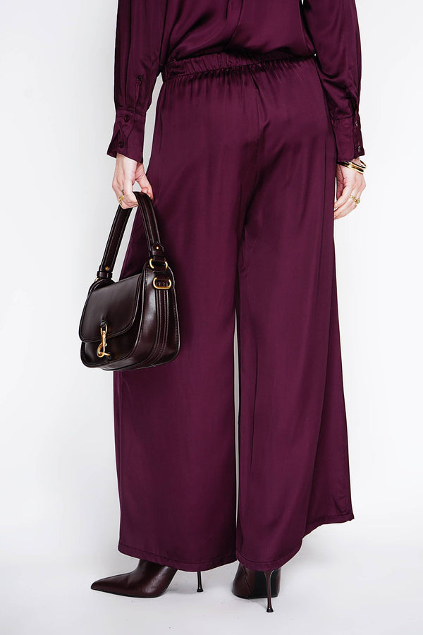 Satin trousers 2577-Blue Hand Home