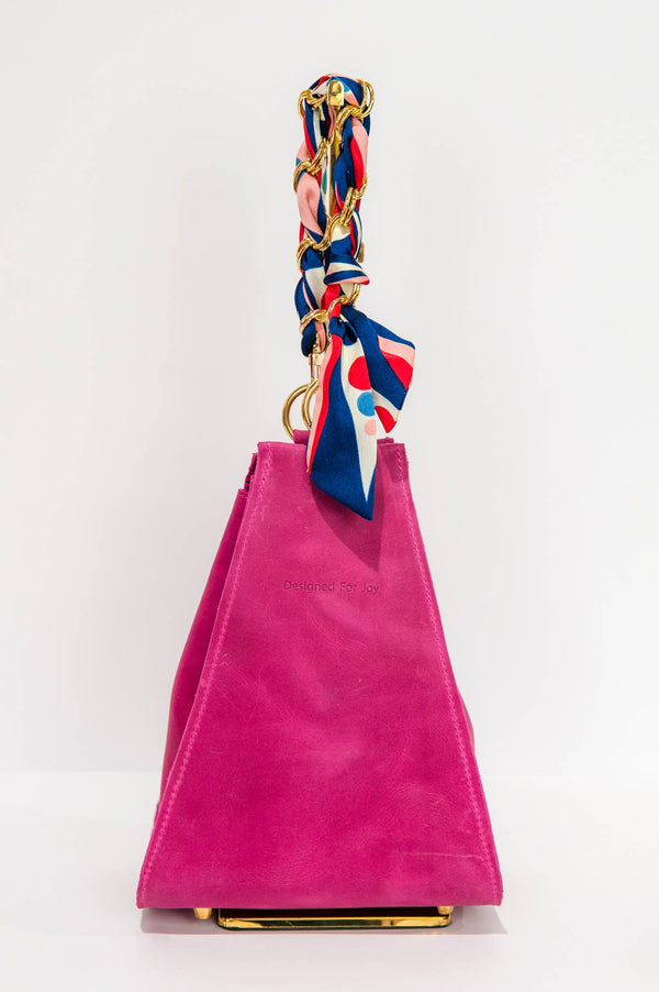 Leather Bucket Bag, Medium Size - The Millie-Blue Hand Home