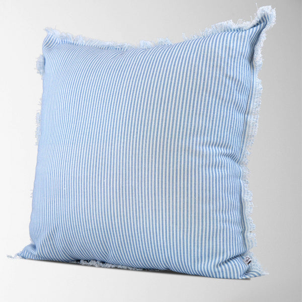 Magnolia Ticking Stripe Pillow Cover – Classic, Cotton-Blue Hand Home