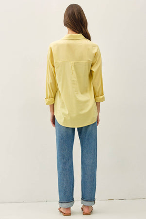 Cotton Blend Light Weight Oversized Classic Shirt-Blue Hand Home