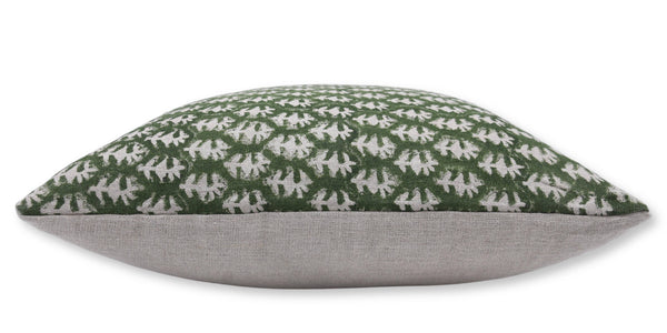 Home Décor Block Design Thick Linen Pillow Cover- Wajeer-Blue Hand Home