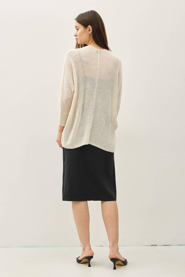 NEW COLOR- DOLMAN SLEEVE OPEN FRONT CARDIGAN-Blue Hand Home