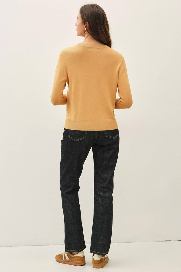 Ultra Soft Essential Basic Crewneck Button Up Cardigan