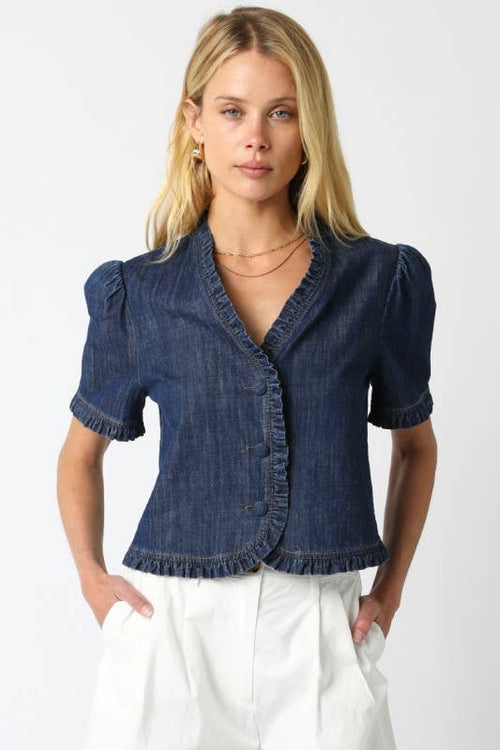 Isela Denim Shirt-Blue Hand Home
