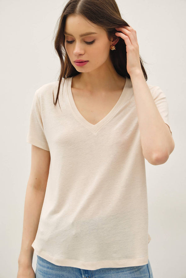 Basic V-Neck Short Sleeve T-Shirt