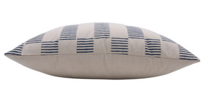 Indian Block Design Duck Canvas Pillow Cover - Zig-Zag-Blue Hand Home