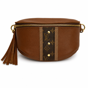 Britt Belt Bag In Sienna Leather | Upcycled Lv