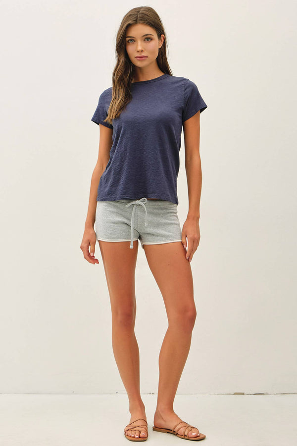 [NEW SHADE]GARMENT DYED COTTON SLUB TEE