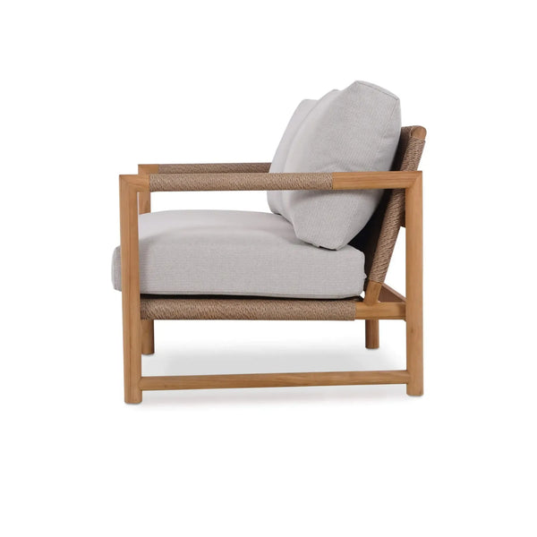 Jackson 2 Seater W/ Seat & Back Cushions - Outdoor Teak-Blue Hand Home