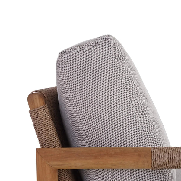 Jackson 2 Seater W/ Seat & Back Cushions - Outdoor Teak-Blue Hand Home