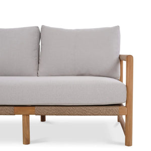 Jackson 2 Seater W/ Seat & Back Cushions - Outdoor Teak-Blue Hand Home
