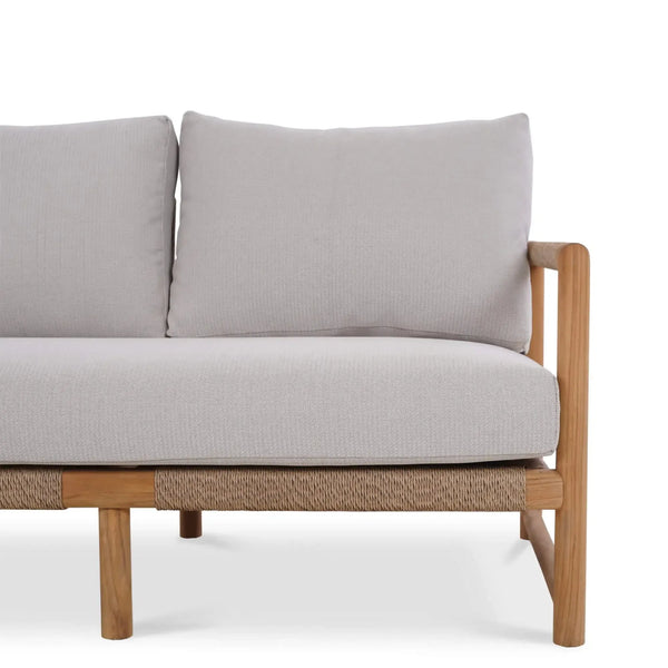 Jackson 2 Seater W/ Seat & Back Cushions - Outdoor Teak-Blue Hand Home