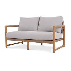 Jackson 2 Seater W/ Seat & Back Cushions - Outdoor Teak-Blue Hand Home