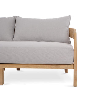 Raleigh 2 Seater W/ Seat & Back Cushions - Outdoor Teak-Blue Hand Home