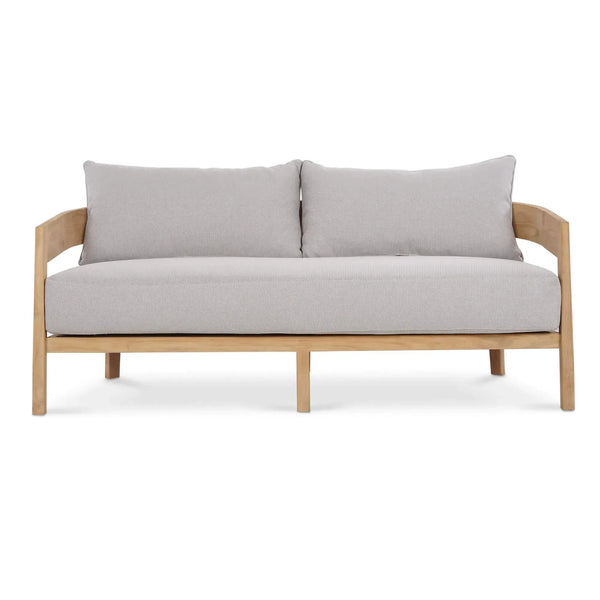 Raleigh 2 Seater W/ Seat & Back Cushions - Outdoor Teak-Blue Hand Home