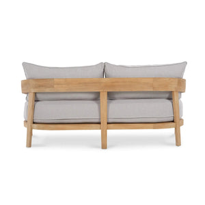 Raleigh 2 Seater W/ Seat & Back Cushions - Outdoor Teak-Blue Hand Home