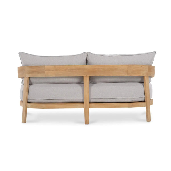 Raleigh 2 Seater W/ Seat & Back Cushions - Outdoor Teak-Blue Hand Home
