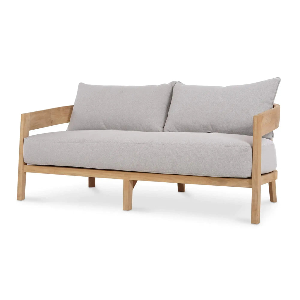 Raleigh 2 Seater W/ Seat & Back Cushions - Outdoor Teak-Blue Hand Home