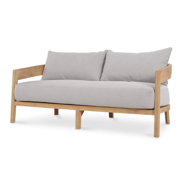 Raleigh 2 Seater W/ Seat & Back Cushions - Outdoor Teak-Blue Hand Home