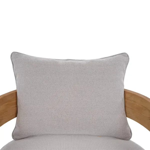 Raleigh Teak Single Seater W/ Seat & Back Cushions - Outdoor Teak-Blue Hand Home