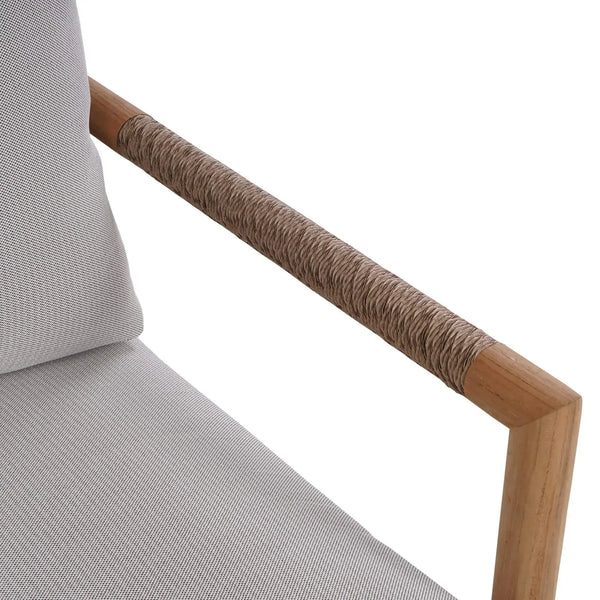 Jackson 3 Seater W/ Seat & Back Cushions - Outdoor Teak-Blue Hand Home