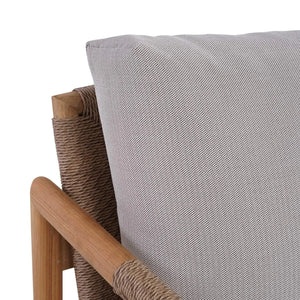 Jackson 3 Seater W/ Seat & Back Cushions - Outdoor Teak-Blue Hand Home