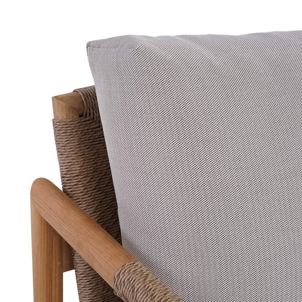Jackson 3 Seater W/ Seat & Back Cushions - Outdoor Teak-Blue Hand Home