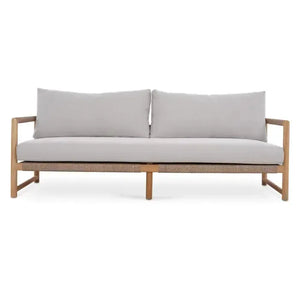 Jackson 3 Seater W/ Seat & Back Cushions - Outdoor Teak-Blue Hand Home
