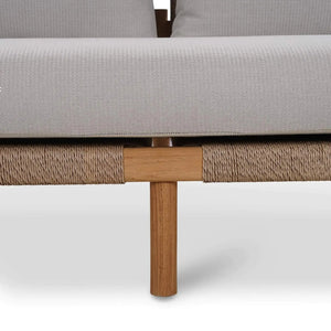 Jackson 3 Seater W/ Seat & Back Cushions - Outdoor Teak-Blue Hand Home