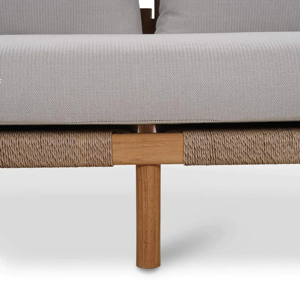 Jackson 3 Seater W/ Seat & Back Cushions - Outdoor Teak-Blue Hand Home