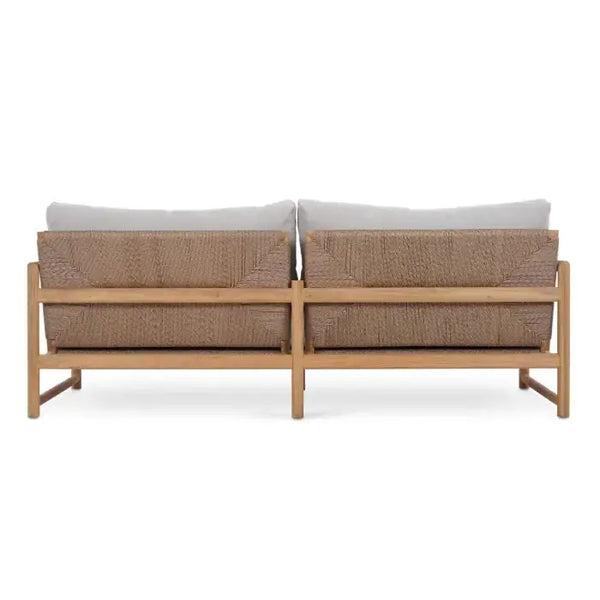 Jackson 3 Seater W/ Seat & Back Cushions - Outdoor Teak-Blue Hand Home