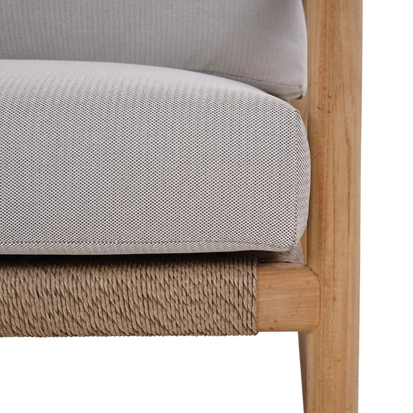 Jackson 3 Seater W/ Seat & Back Cushions - Outdoor Teak-Blue Hand Home