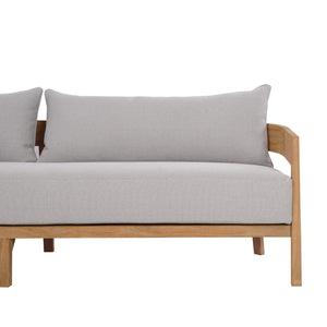 Raleigh Teak 3 Seater W/ Seat & Back Cushions - Outdoor Teak-Blue Hand Home
