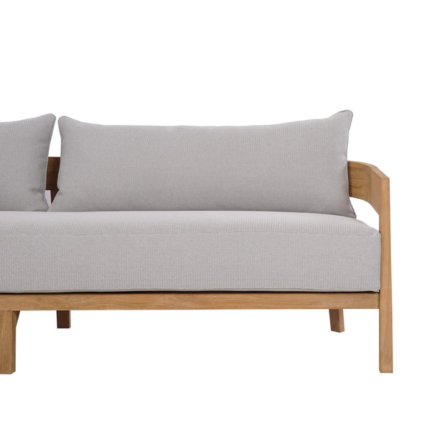 Raleigh Teak 3 Seater W/ Seat & Back Cushions - Outdoor Teak-Blue Hand Home