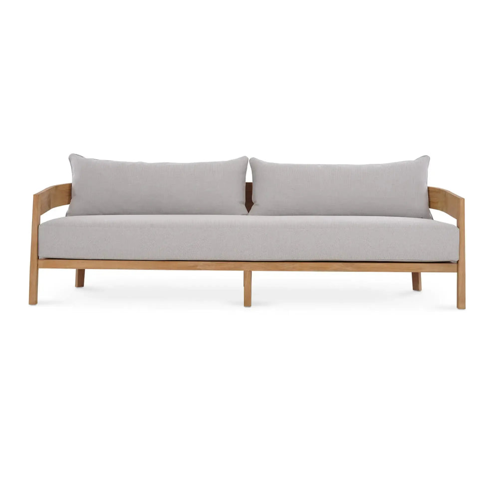 Raleigh Teak 3 Seater W/ Seat & Back Cushions - Outdoor Teak-Blue Hand Home