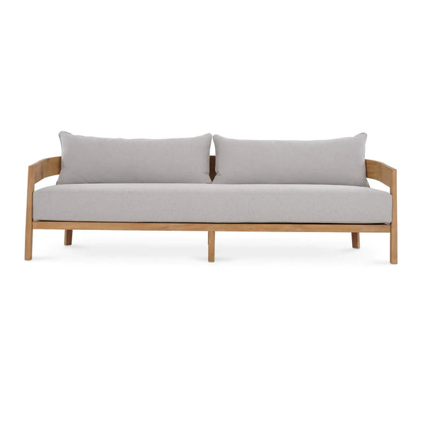 Raleigh Teak 3 Seater W/ Seat & Back Cushions - Outdoor Teak-Blue Hand Home