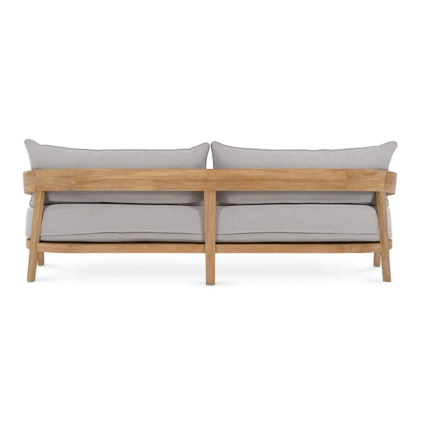 Raleigh Teak 3 Seater W/ Seat & Back Cushions - Outdoor Teak-Blue Hand Home