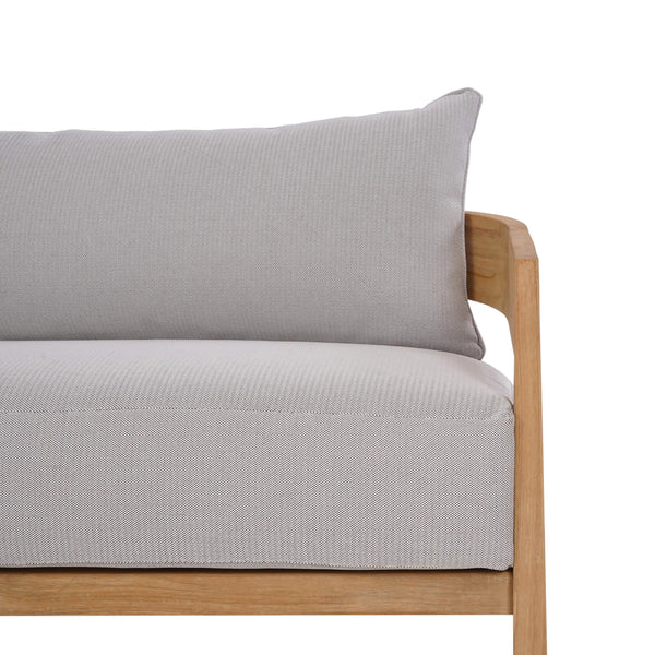 Raleigh Teak 3 Seater W/ Seat & Back Cushions - Outdoor Teak-Blue Hand Home