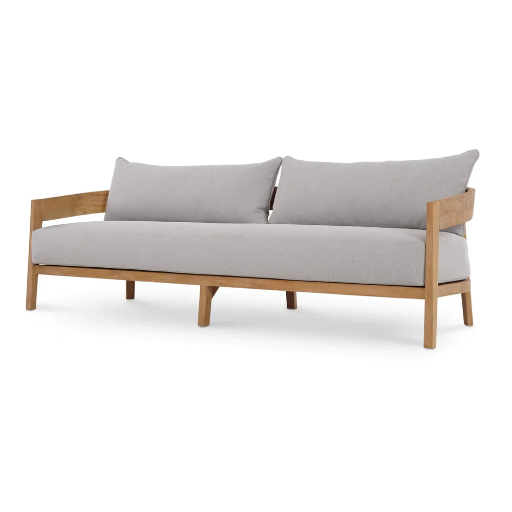 Raleigh Teak 3 Seater W/ Seat & Back Cushions - Outdoor Teak-Blue Hand Home