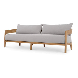 Raleigh Teak 3 Seater W/ Seat & Back Cushions - Outdoor Teak-Blue Hand Home