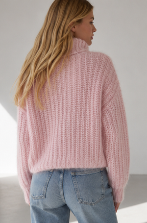 3319ik Cozy Ribbed Turtleneck Sweater