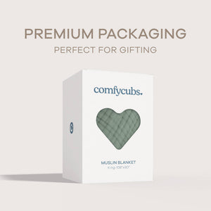 Muslin Blanket for Adults, 6-Layer Bedding by Comfy Cubs-Blue Hand Home