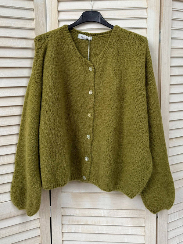 Kid mohair and wool vest 7535-Blue Hand Home