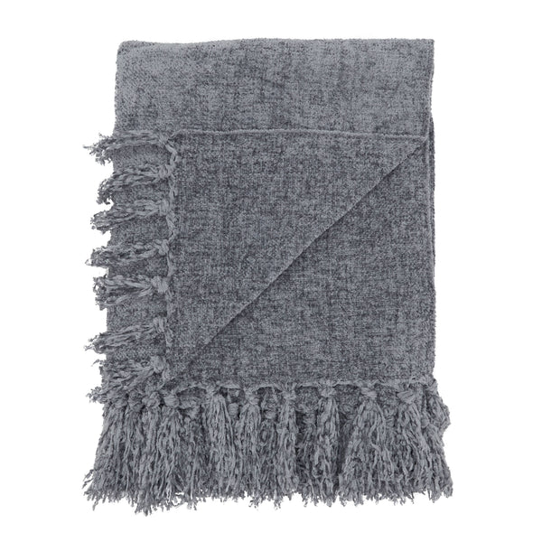 Chenille Throw-Blue Hand Home