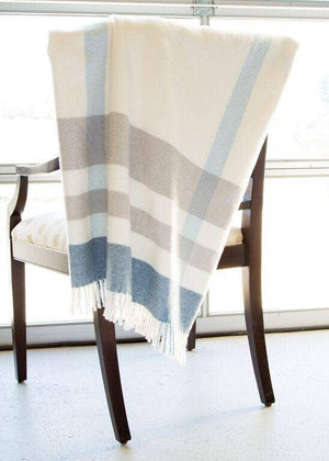 335 - Large Plaid-Blue Hand Home