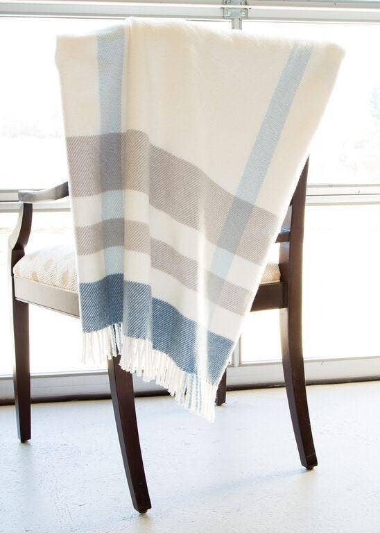 335 - Large Plaid-Blue Hand Home