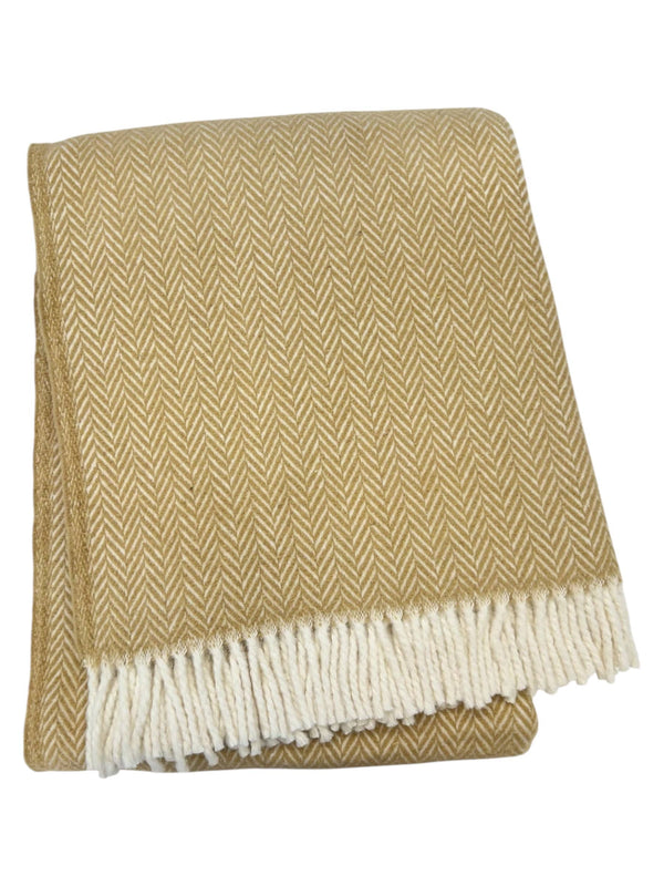 355 - Herringbone Plush Throw-Blue Hand Home