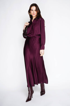 Satin skirt 2549-Blue Hand Home